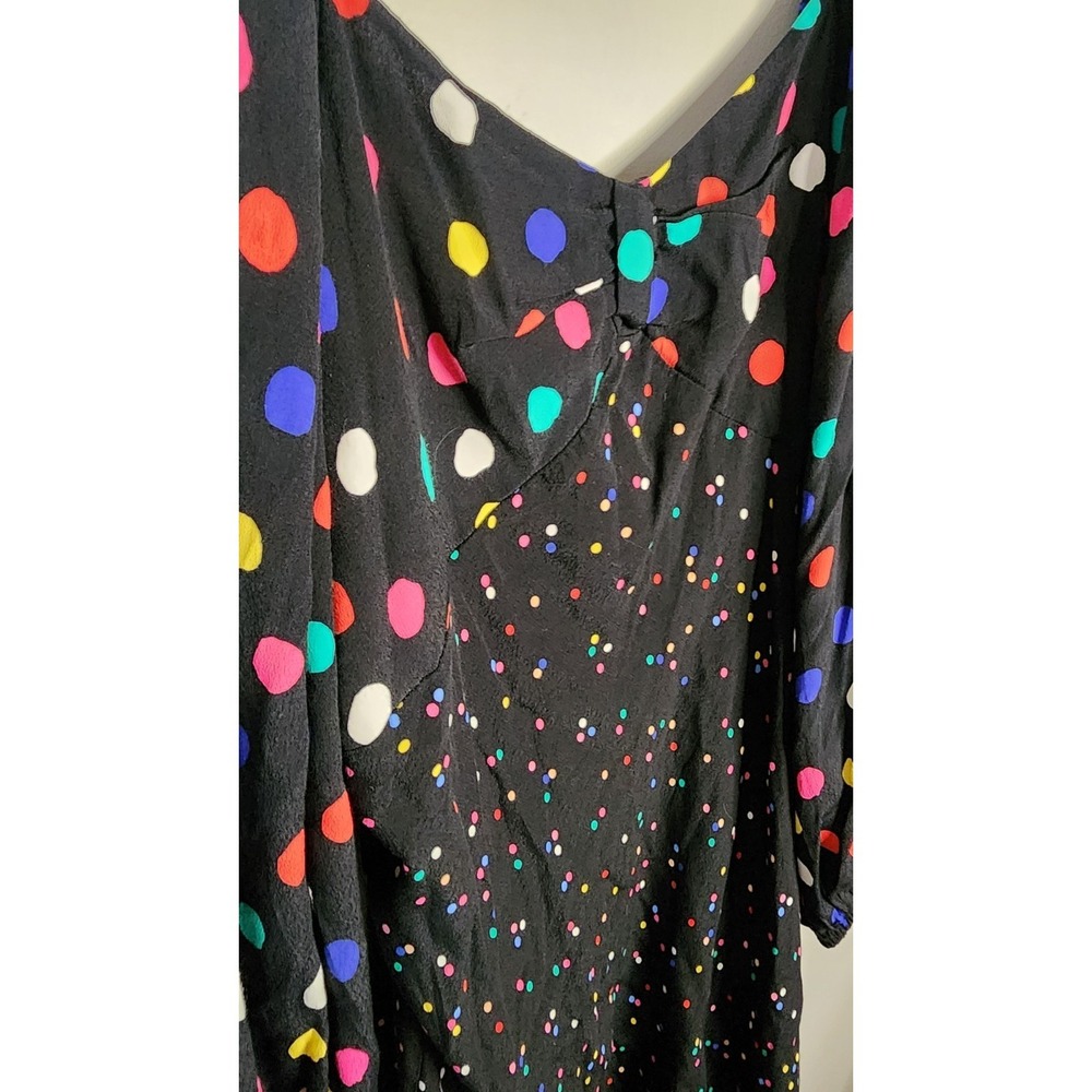 RIXO X Target Polka Dot 80s Vibe Long Sleeve Swing Dress Size 16/18